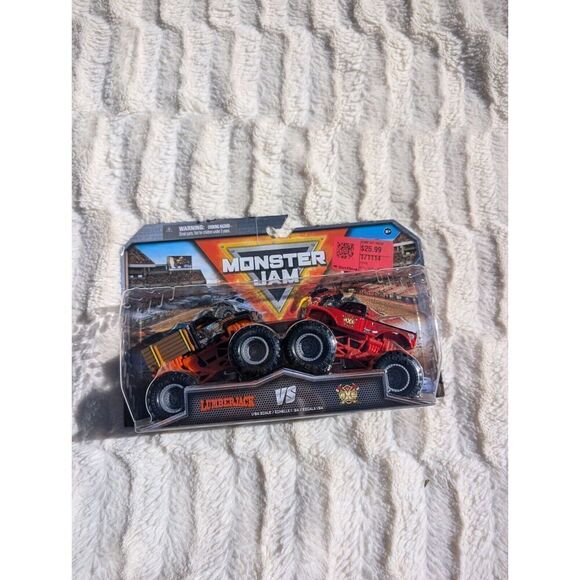 Monster Jam Spin Master 2023 Series 28 Axe Vs Lumberjack 1/64 Scale NIB - Picture 1 of 5
